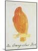 The Orange Colour Bird, from "Sixteen Drawings of Comic Birds"-Edward Lear-Mounted Giclee Print