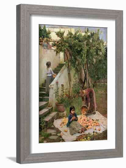 The Orange Gatherers-John William Waterhouse-Framed Giclee Print