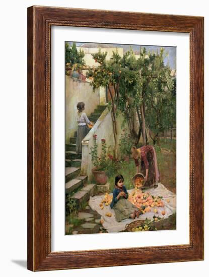 The Orange Gatherers-John William Waterhouse-Framed Giclee Print