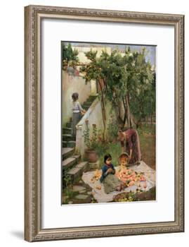 The Orange Gatherers-John William Waterhouse-Framed Giclee Print