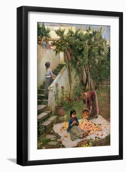 The Orange Gatherers-John William Waterhouse-Framed Giclee Print