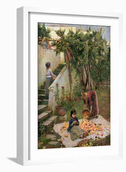 The Orange Gatherers-John William Waterhouse-Framed Giclee Print