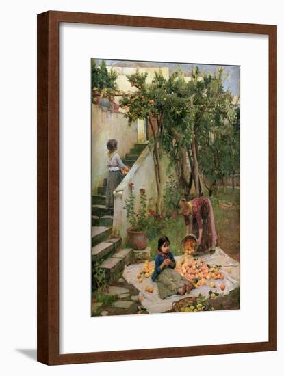 The Orange Gatherers-John William Waterhouse-Framed Giclee Print