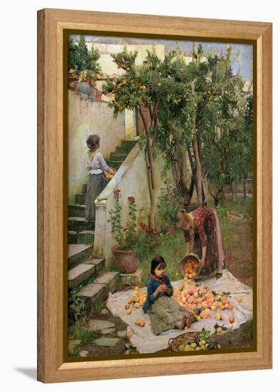 The Orange Gatherers-John William Waterhouse-Framed Premier Image Canvas