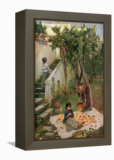 The Orange Gatherers-John William Waterhouse-Framed Premier Image Canvas