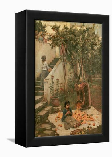 The Orange Gatherers-John William Waterhouse-Framed Premier Image Canvas