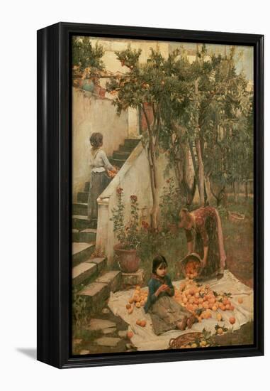 The Orange Gatherers-John William Waterhouse-Framed Premier Image Canvas