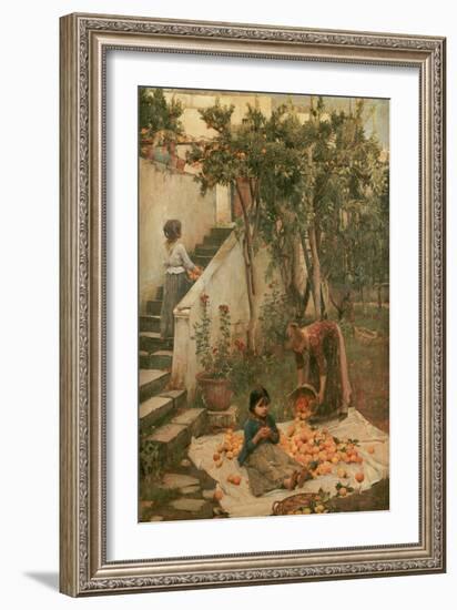 The Orange Gatherers-John William Waterhouse-Framed Giclee Print