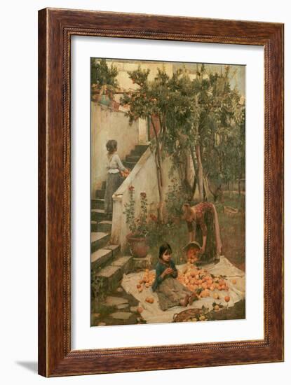 The Orange Gatherers-John William Waterhouse-Framed Giclee Print