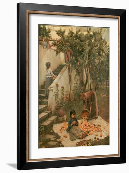 The Orange Gatherers-John William Waterhouse-Framed Giclee Print