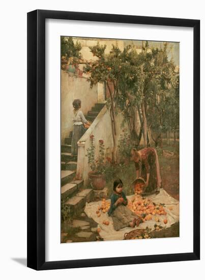 The Orange Gatherers-John William Waterhouse-Framed Giclee Print