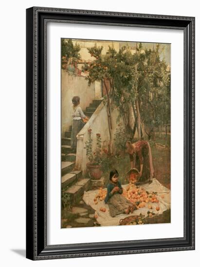 The Orange Gatherers-John William Waterhouse-Framed Giclee Print