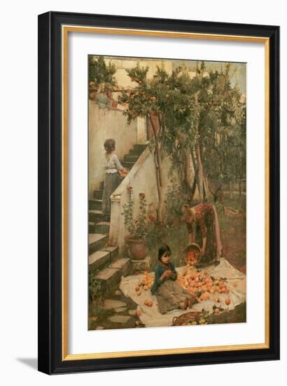 The Orange Gatherers-John William Waterhouse-Framed Giclee Print