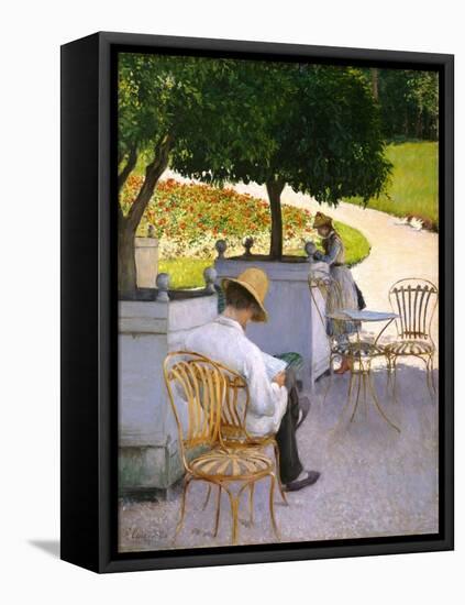 The Orange Trees or the Artist's Brother in His Garden, 1878 (Oil on Canvas)-Gustave Caillebotte-Framed Premier Image Canvas