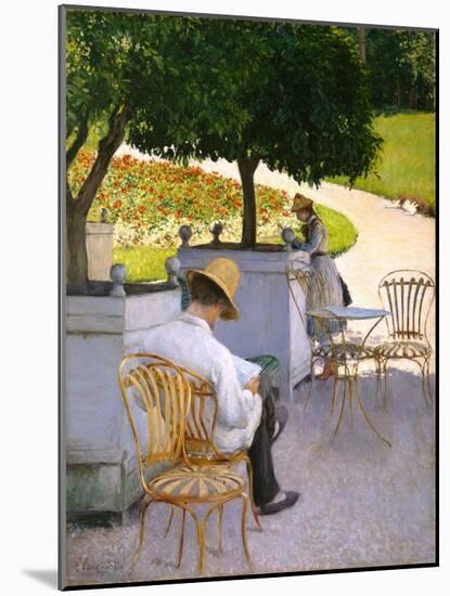 The Orange Trees or the Artist's Brother in His Garden, 1878 (Oil on Canvas)-Gustave Caillebotte-Mounted Giclee Print