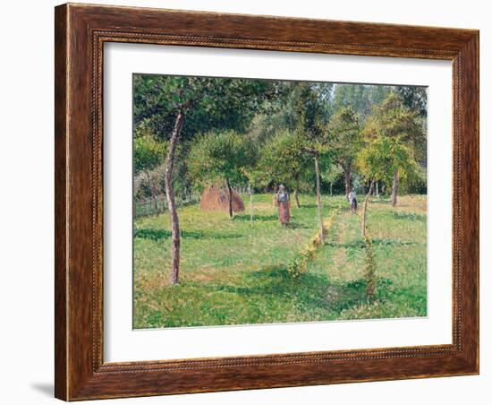 The Orchard at Éragny, 1896-Camille Pissarro-Framed Giclee Print