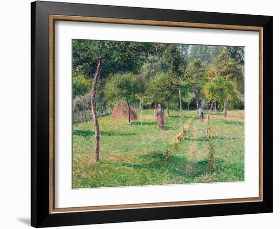 The Orchard at Éragny, 1896-Camille Pissarro-Framed Giclee Print