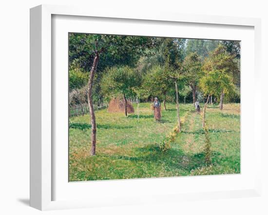 The Orchard at Éragny, 1896-Camille Pissarro-Framed Giclee Print