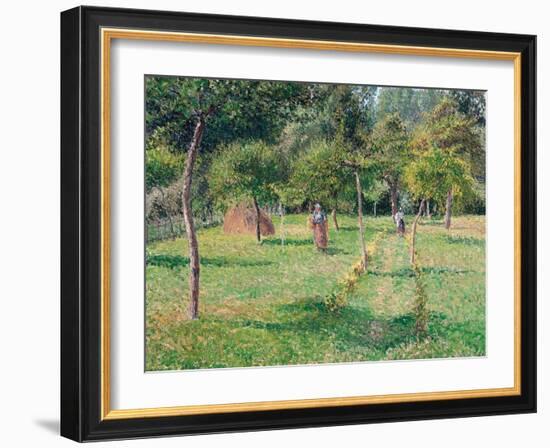 The Orchard at Éragny, 1896-Camille Pissarro-Framed Giclee Print