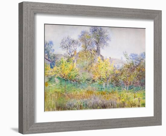 The orchard, c. 1874 (oil on canvas)-Claude Monet-Framed Giclee Print