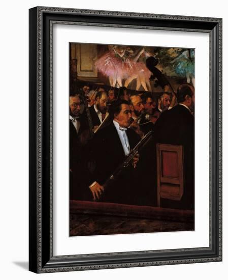 The Orchestra at the Opera House-Edgar Degas-Framed Giclee Print