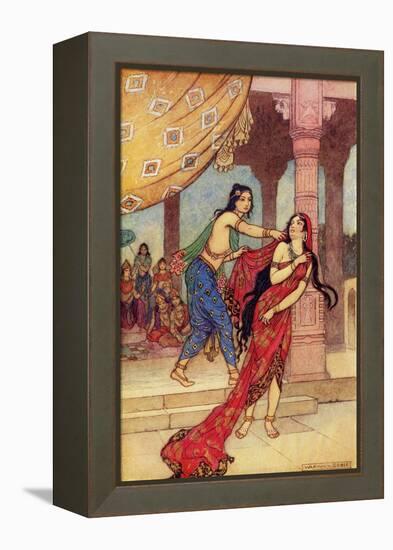 The Ordeal of Queen Draupadi-Warwick Goble-Framed Premier Image Canvas