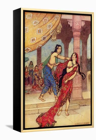 The Ordeal of Queen Draupadi-Warwick Goble-Framed Premier Image Canvas