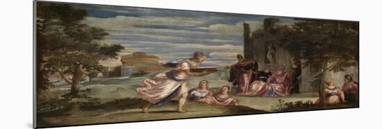 The Ordeal of Tuccia, C.1555 (Oil on Canvas)-Jacopo Robusti Tintoretto-Mounted Giclee Print