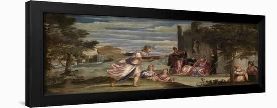 The Ordeal of Tuccia, C.1555 (Oil on Canvas)-Jacopo Robusti Tintoretto-Framed Giclee Print