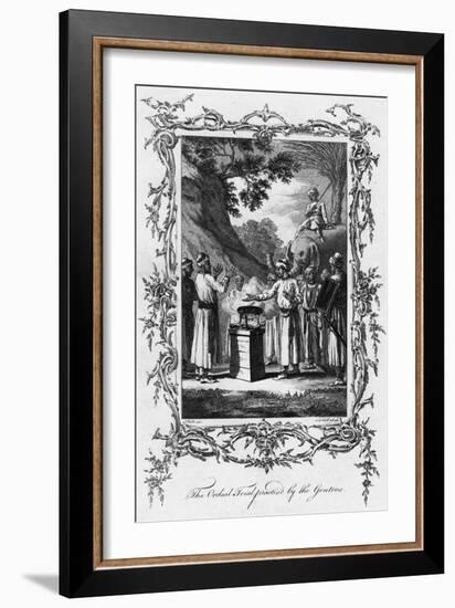 The Ordeal Trial Practis'd by the Gentoos, C1770-Samuel Wale-Framed Giclee Print