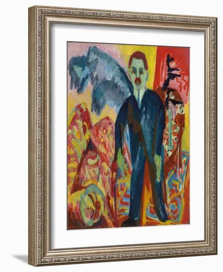 The Orderly; Der Krankenwarter, 1917-1918-Ernst Ludwig Kirchner-Framed Giclee Print