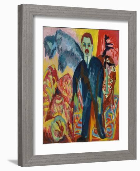 The Orderly; Der Krankenwarter, 1917-1918-Ernst Ludwig Kirchner-Framed Giclee Print