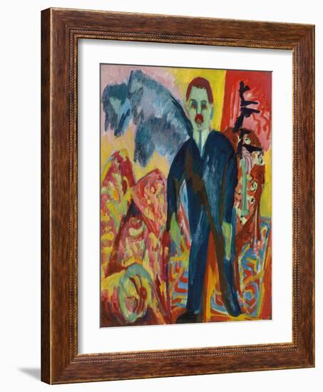 The Orderly; Der Krankenwarter, 1917-1918-Ernst Ludwig Kirchner-Framed Giclee Print