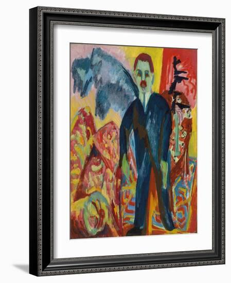 The Orderly; Der Krankenwarter, 1917-1918-Ernst Ludwig Kirchner-Framed Giclee Print