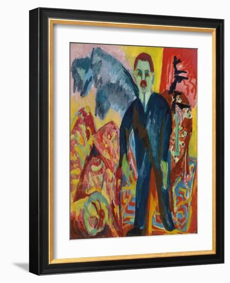 The Orderly; Der Krankenwarter, 1917-1918-Ernst Ludwig Kirchner-Framed Giclee Print