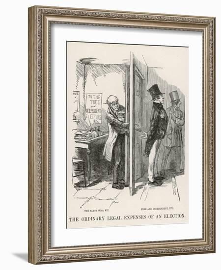 The Ordinary Legal Expenses of an Election-John Leech-Framed Art Print