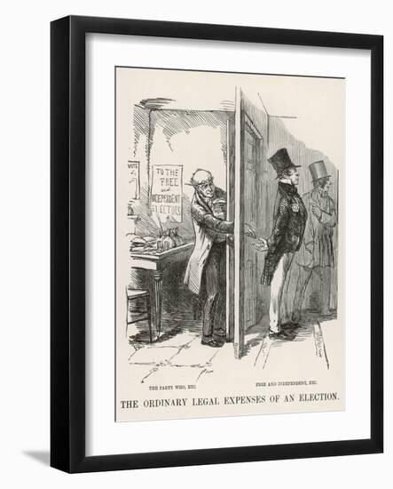 The Ordinary Legal Expenses of an Election-John Leech-Framed Art Print