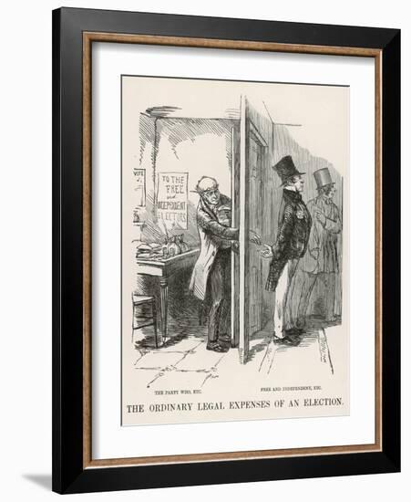 The Ordinary Legal Expenses of an Election-John Leech-Framed Art Print