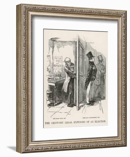 The Ordinary Legal Expenses of an Election-John Leech-Framed Art Print