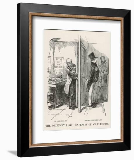 The Ordinary Legal Expenses of an Election-John Leech-Framed Art Print