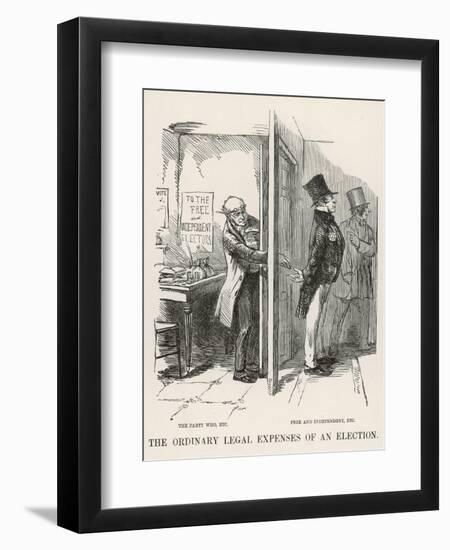 The Ordinary Legal Expenses of an Election-John Leech-Framed Art Print