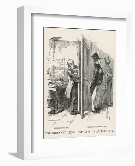 The Ordinary Legal Expenses of an Election-John Leech-Framed Art Print