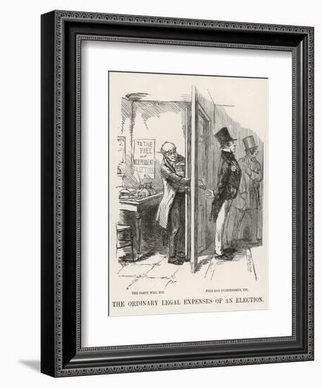 The Ordinary Legal Expenses of an Election-John Leech-Framed Art Print