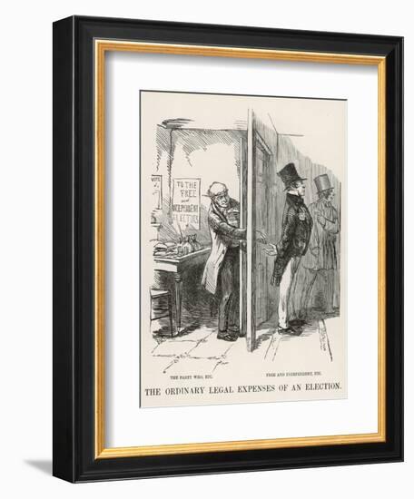 The Ordinary Legal Expenses of an Election-John Leech-Framed Art Print