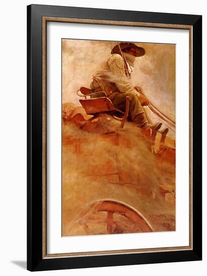 The Ore Wagon, 1907-Newell Convers Wyeth-Framed Giclee Print