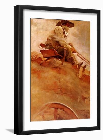 The Ore Wagon, 1907-Newell Convers Wyeth-Framed Giclee Print