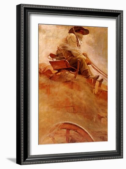 The Ore Wagon, 1907-Newell Convers Wyeth-Framed Giclee Print