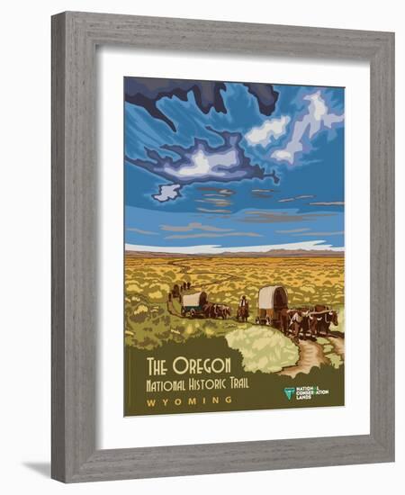 The Oregon National Historic Trail In Wyoming-Bureau of Land Management-Framed Art Print