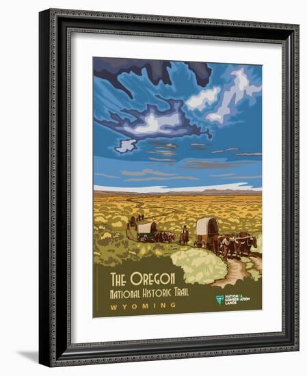 The Oregon National Historic Trail In Wyoming-Bureau of Land Management-Framed Art Print