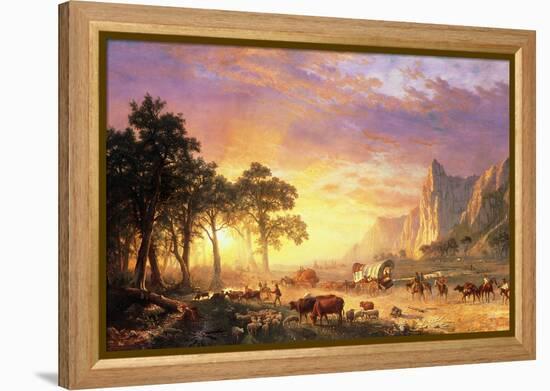 The Oregon Trail, 1869-Albert Bierstadt-Framed Premier Image Canvas